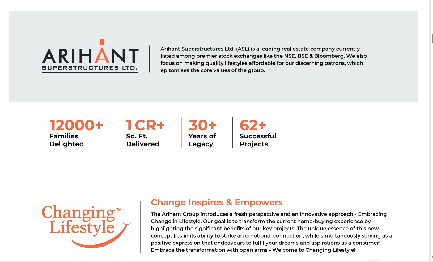 Arihant Superstructures Ltd